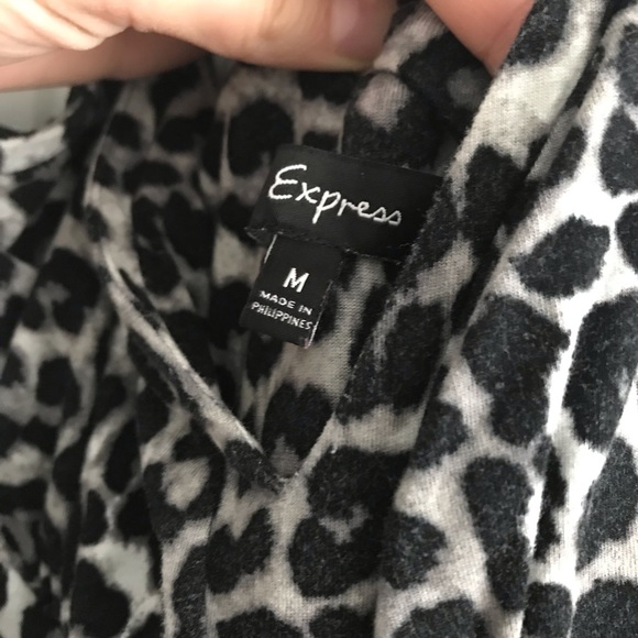 Black & White Leopard Print Dress - Picture 3 of 4